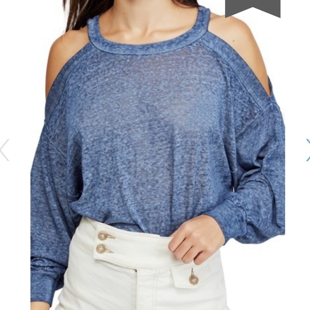 Free People Chill Out Cold Shoulder Pullover Top